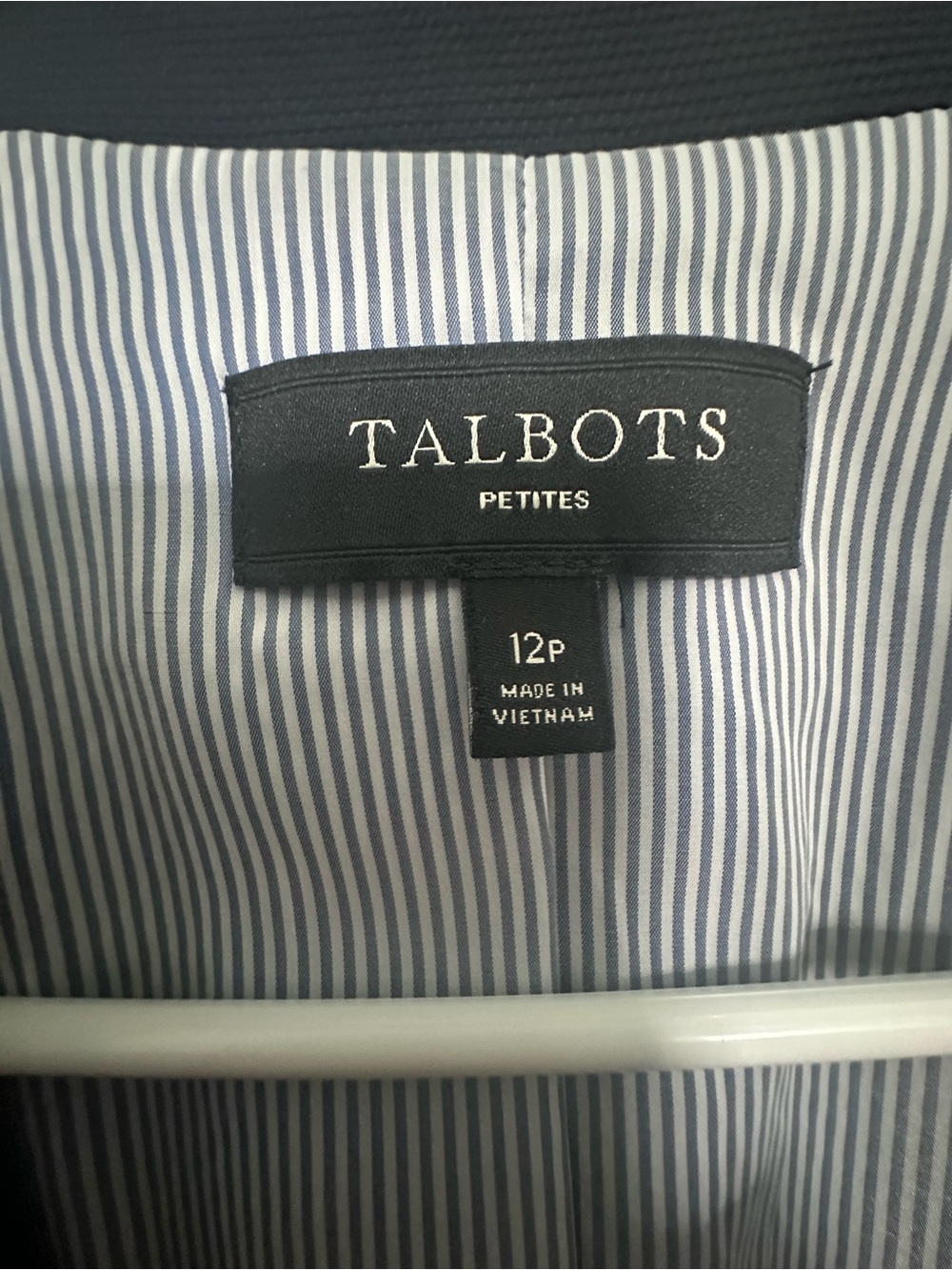 Talbots Navy Women's Classic Two-Button Blazer - Picture 3 of 5
